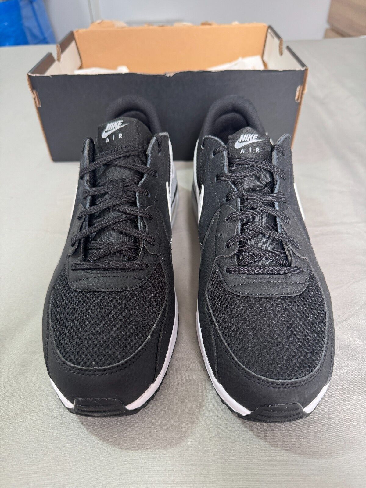 Nike Air Max Excee Men Trainers Size UK 10.5 black white Leather Sneakers New