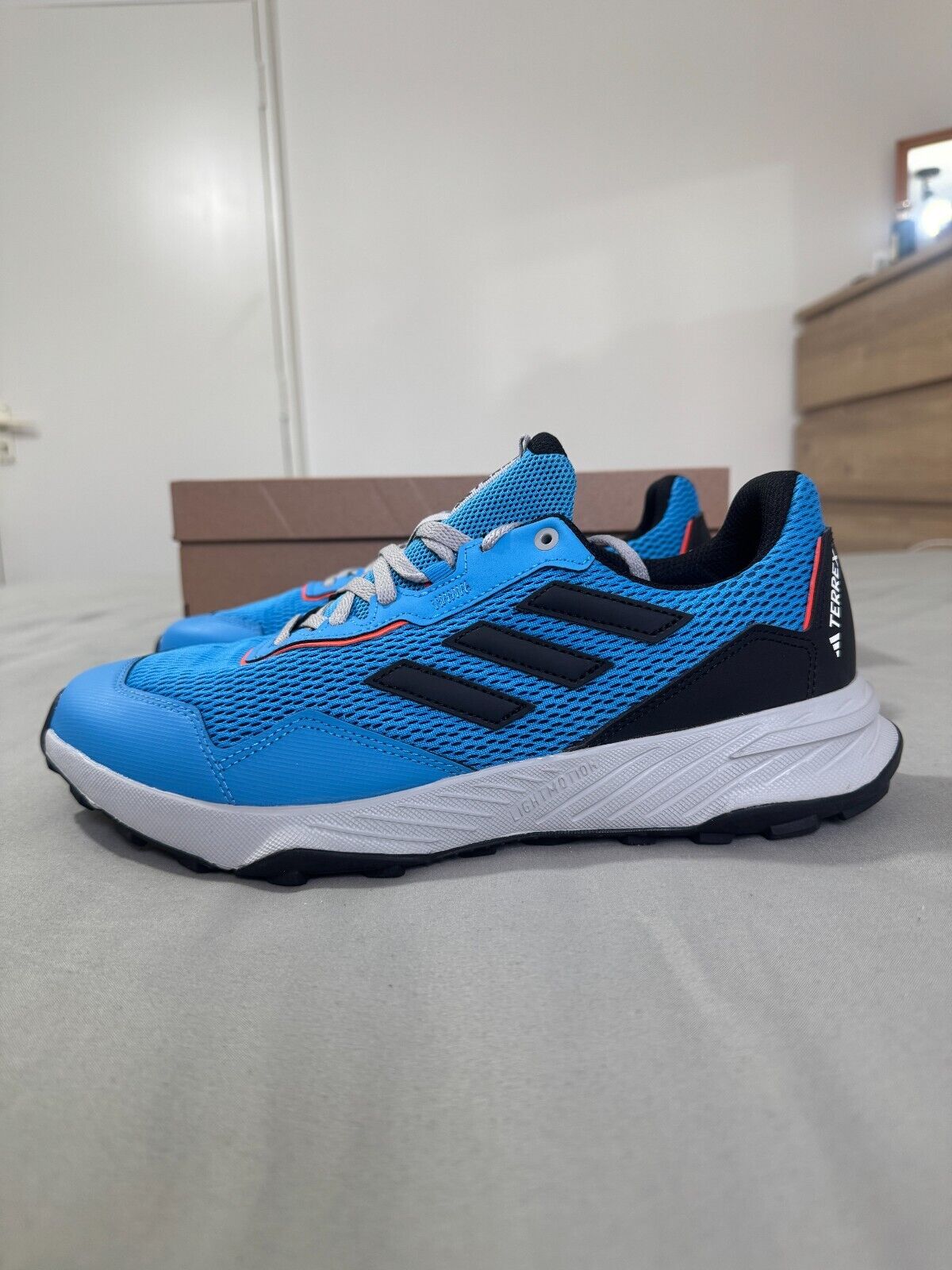 Adidas Terrex Tracefinder Men Trainers Black Blue trail Shoe BNIB Size UK 8,9,10