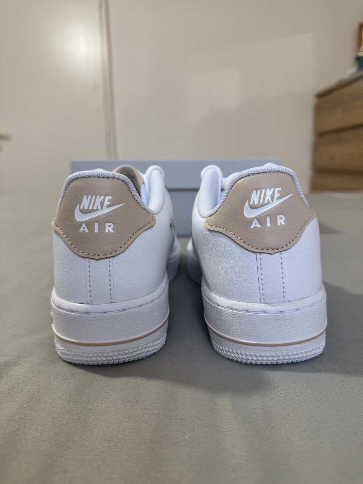 Nike Air Force 1 GS Trainers Size UK 6 White Sand Drift Leather Shoes BNIB