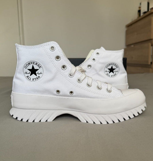 Converse CTAS Lugged 2.0 Hi Top Unisex Trainer Triple White BNIB All Sizes