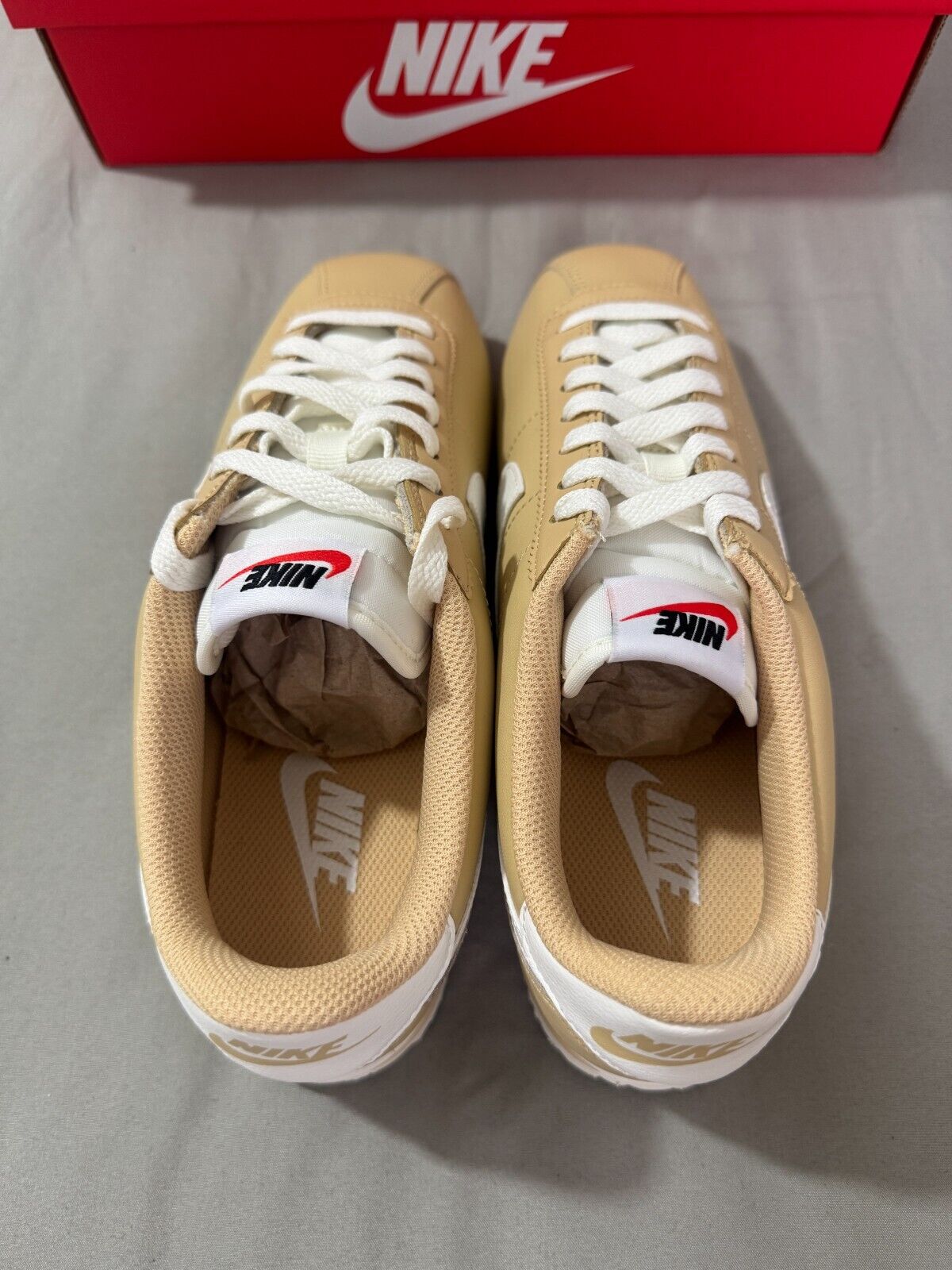 Nike Cortez Women Trainers Sesame Sail White Leather Shoes BNIB All Sizes