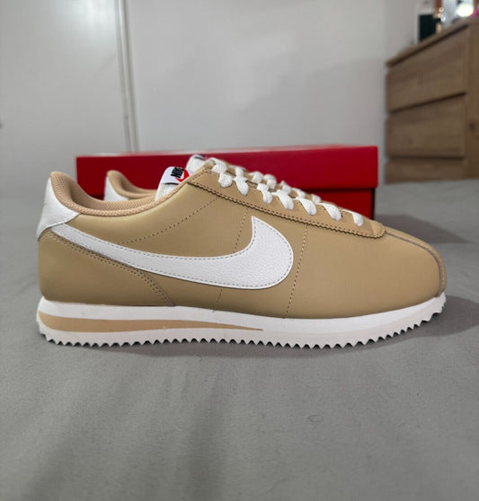 Nike Cortez Women Trainers Sesame Sail White Leather Shoes BNIB All Sizes