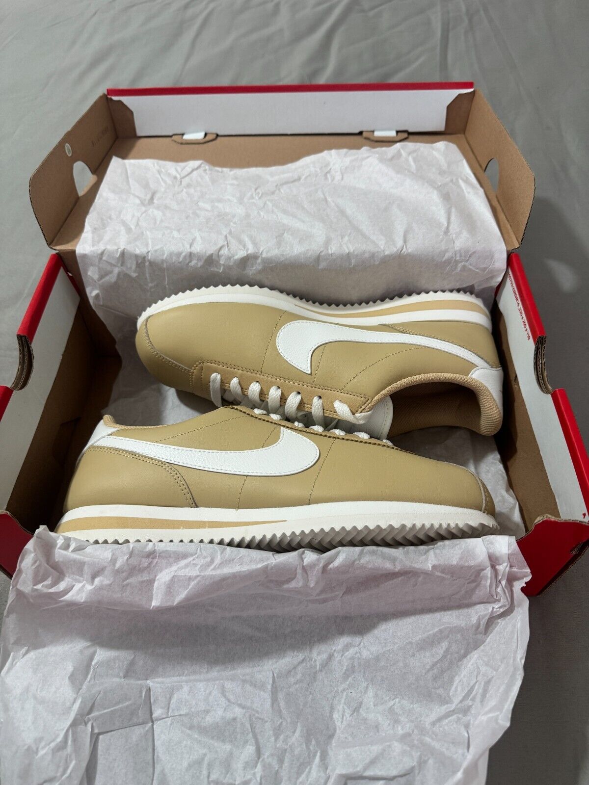 Nike Cortez Women Trainers Sesame Sail White Leather Shoes BNIB All Sizes